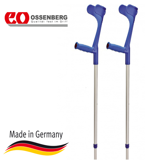 Підлокітна милиця Ossenberg Klassiker 230 DSK Extra Strong м'яка рукоятка синій