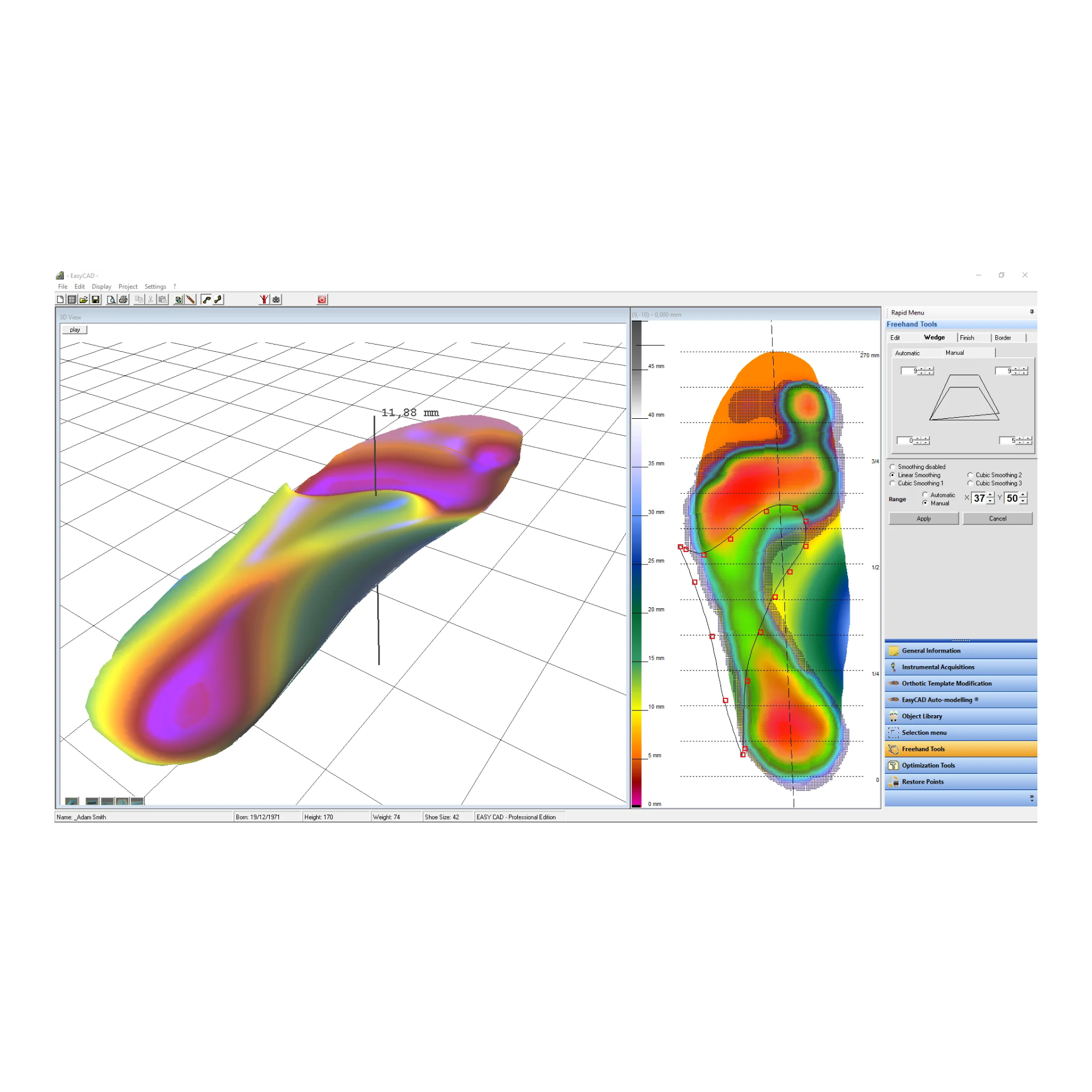 Програмне забезпечення для моделювання устілок EasyCAD2 PRO